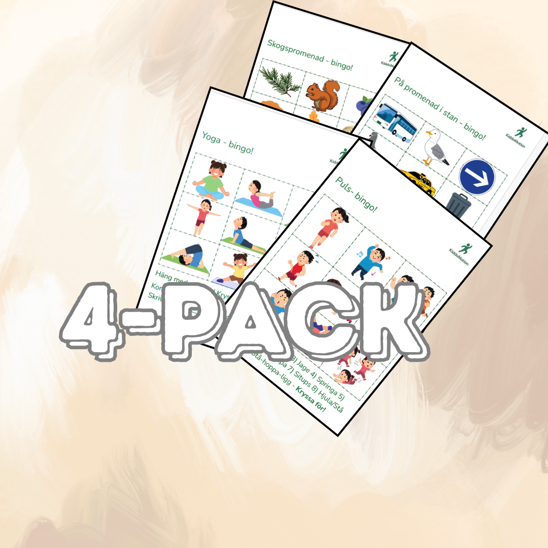 Aktivitetsbingo 4-pack (Digital PDF)